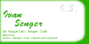 ivan senger business card